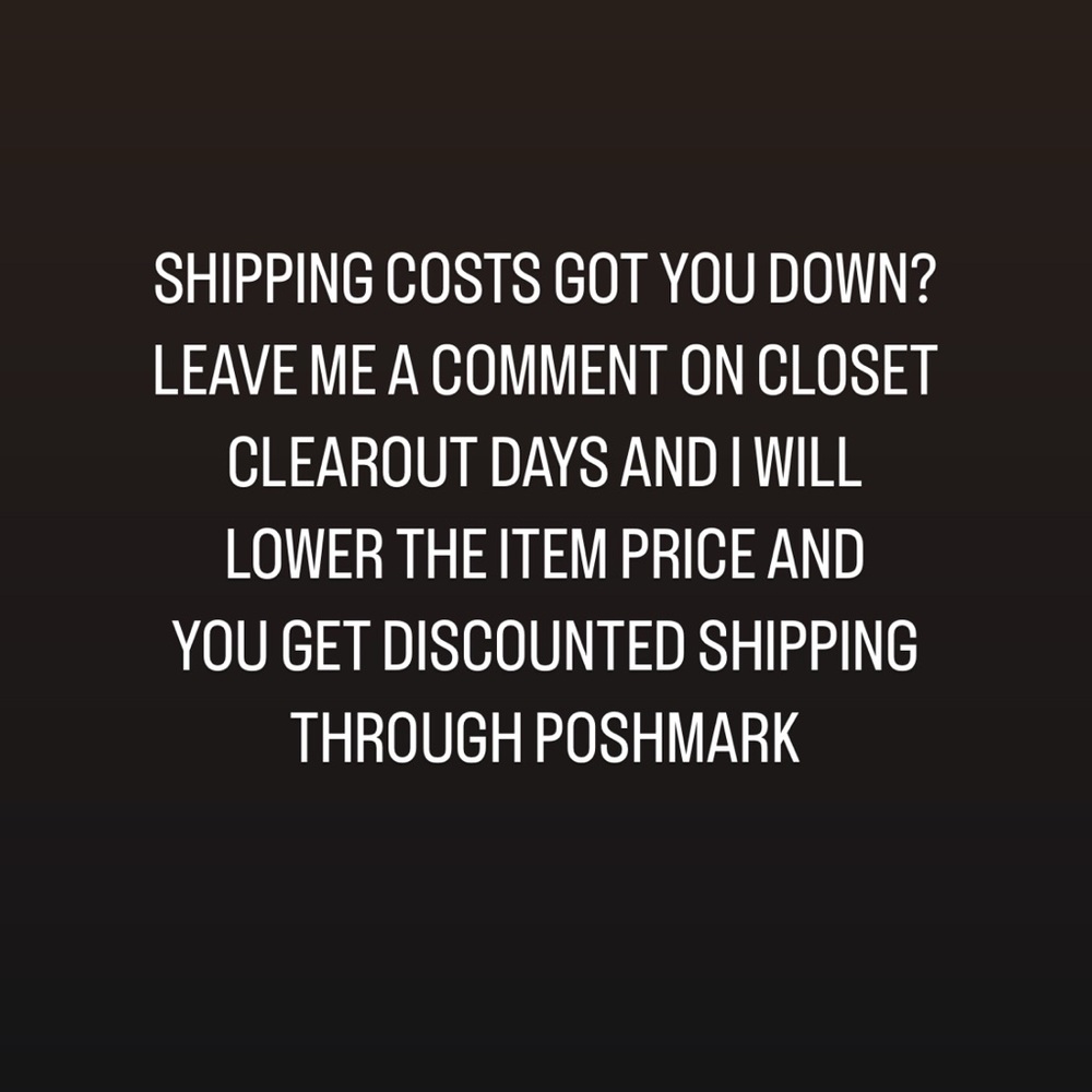 Closet Clear out Days! Poshmark Shipping Discount Notice